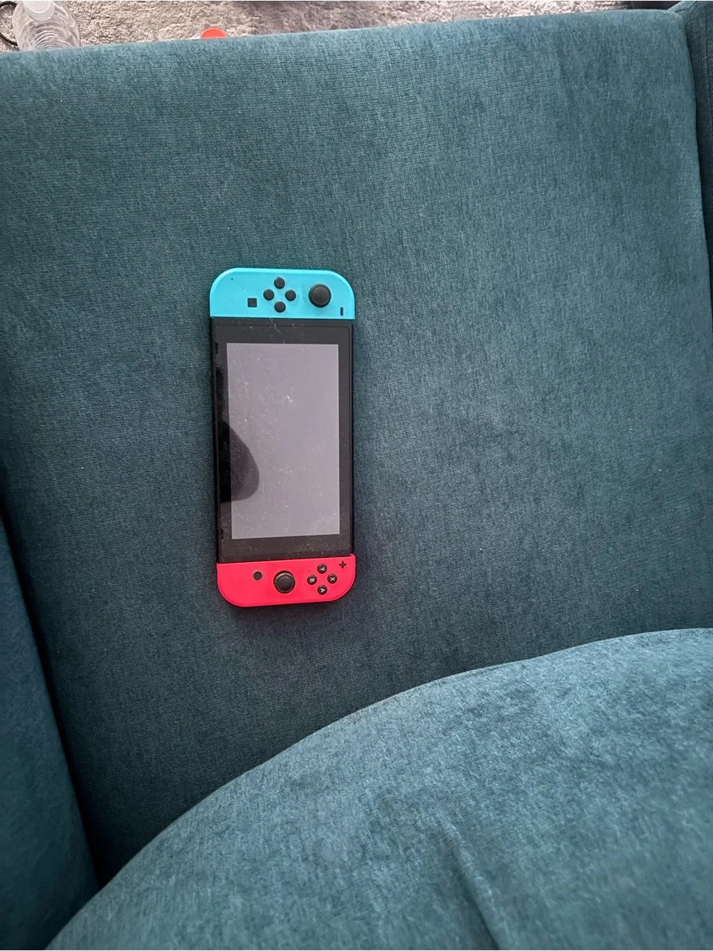 Nintendo Console with Neon Blue & Neon Red Joy-Con
